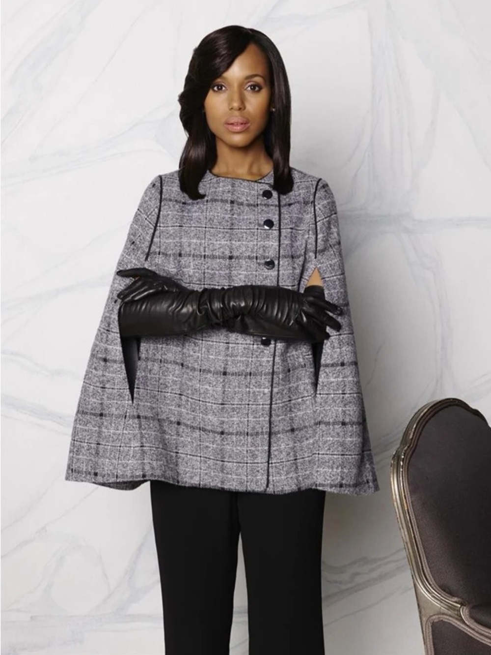 The Limited x Scandal Collection Plaid Cape